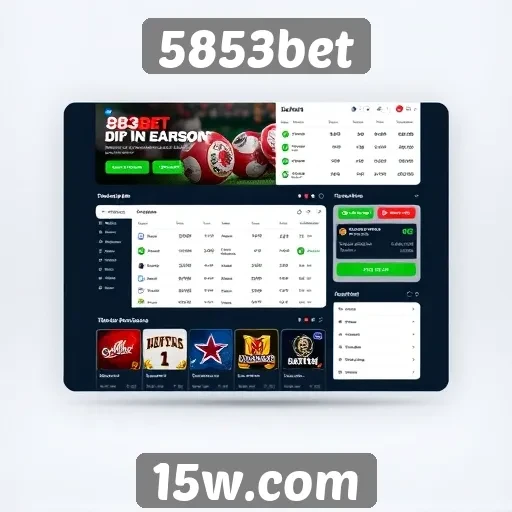 Interface e design do site 5853bet
